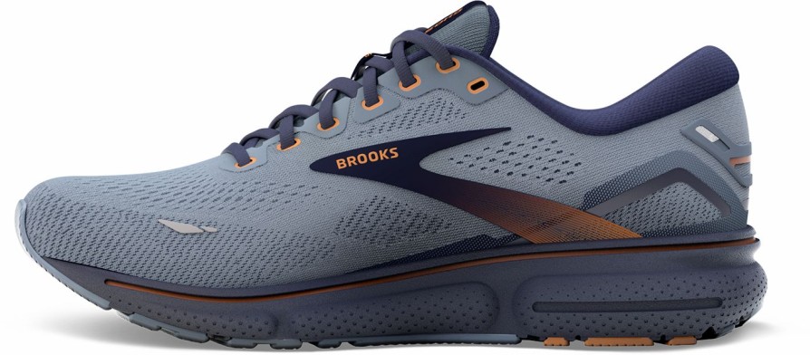 Footwear * | Brooks Men'S Ghost 15 Wide (025 Flintstone/Peacoat/Oak)