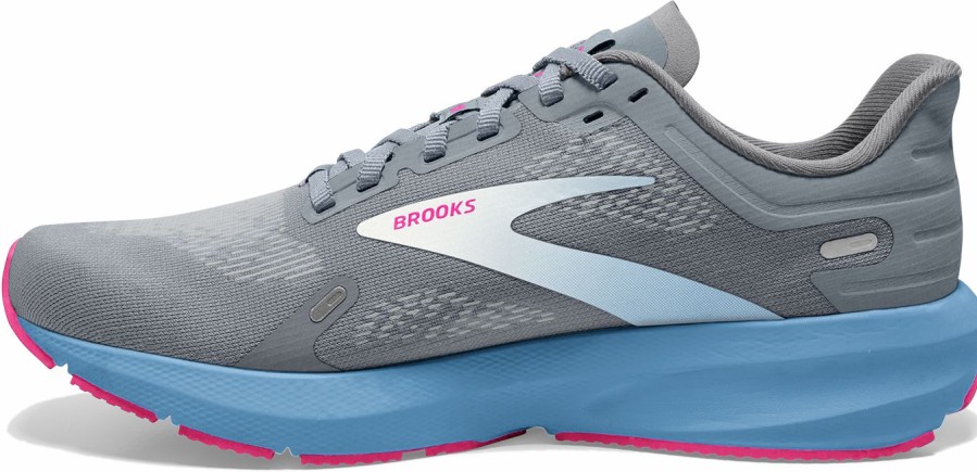 Footwear * | Brooks Women'S Launch 9 (016 Grey/Blue/Pink)