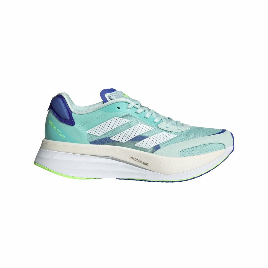 Footwear * | Adidas Women'S Adizero Boston 10 (Halo Mint/Cloud White/Sonic Ink)