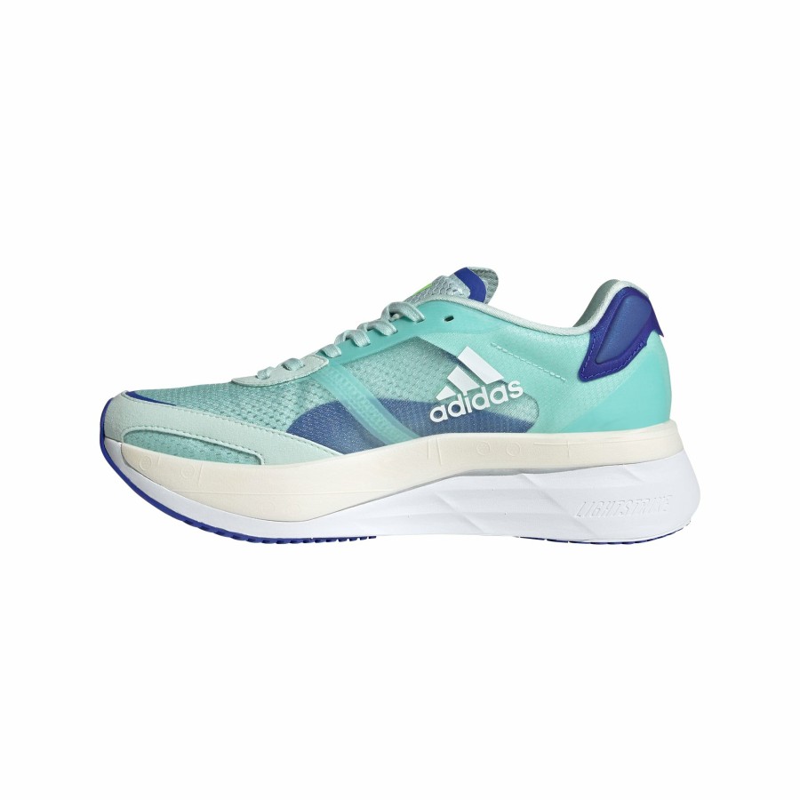 Footwear * | Adidas Women'S Adizero Boston 10 (Halo Mint/Cloud White/Sonic Ink)