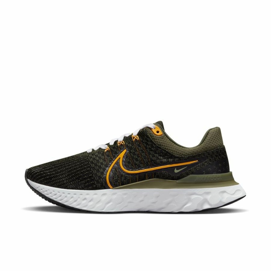 Footwear * | Nike Men'S React Infinity Run Flyknit 3 (300 Sequoia/University Gold/Medium Olive)