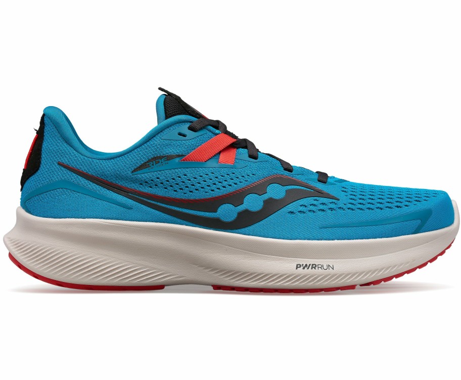 Footwear * | Saucony Men'S Ride 15 (31 Ocean/Black)