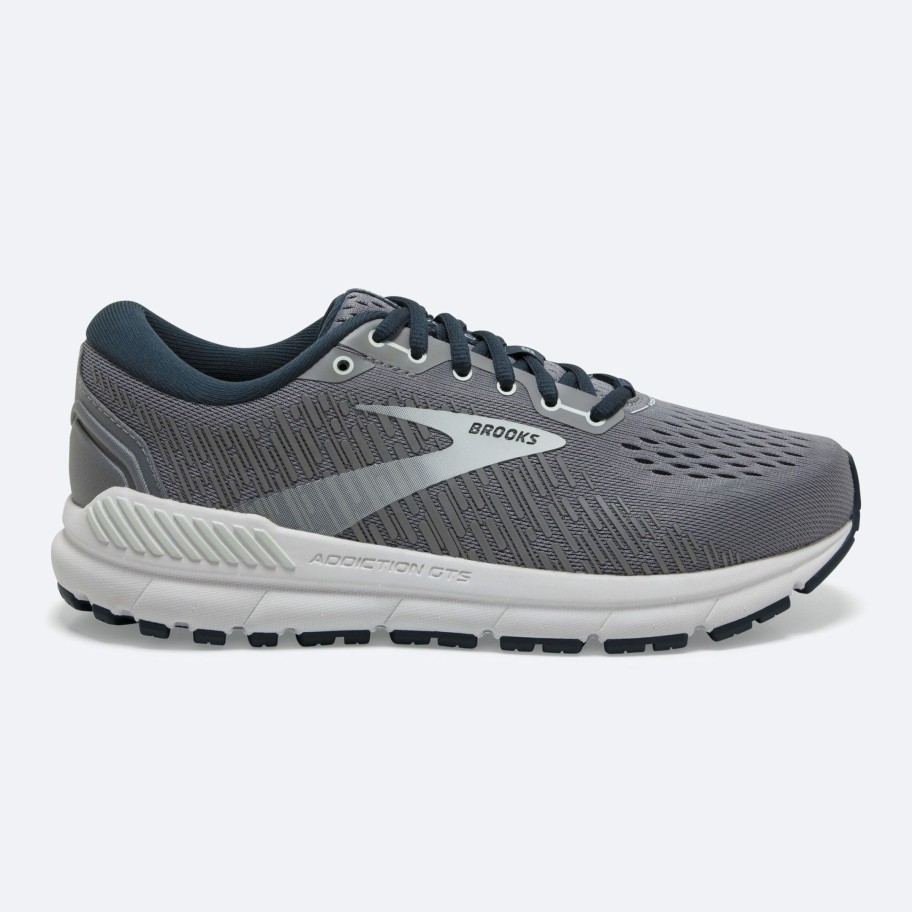 Footwear * | Brooks Women'S Addiction Gts 15 (099 Grey/Navy/Aqua)