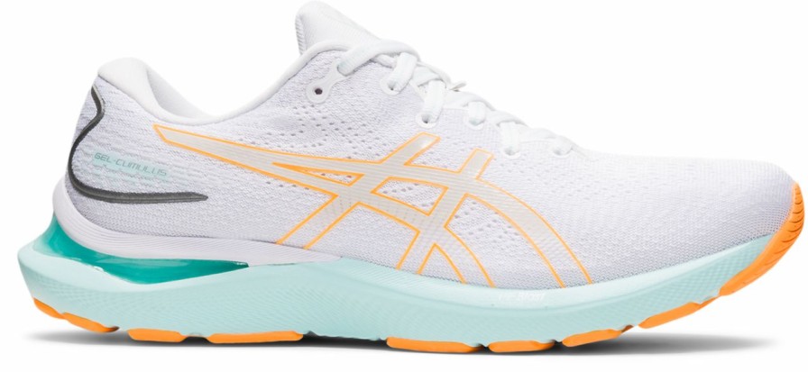 Footwear * | Asics Women'S Gel-Cumulus 24 (100 White/Orange Pop)