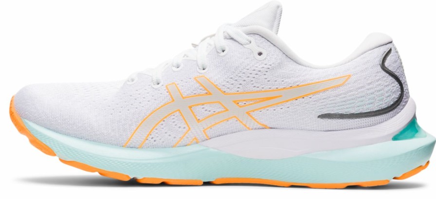 Footwear * | Asics Women'S Gel-Cumulus 24 (100 White/Orange Pop)