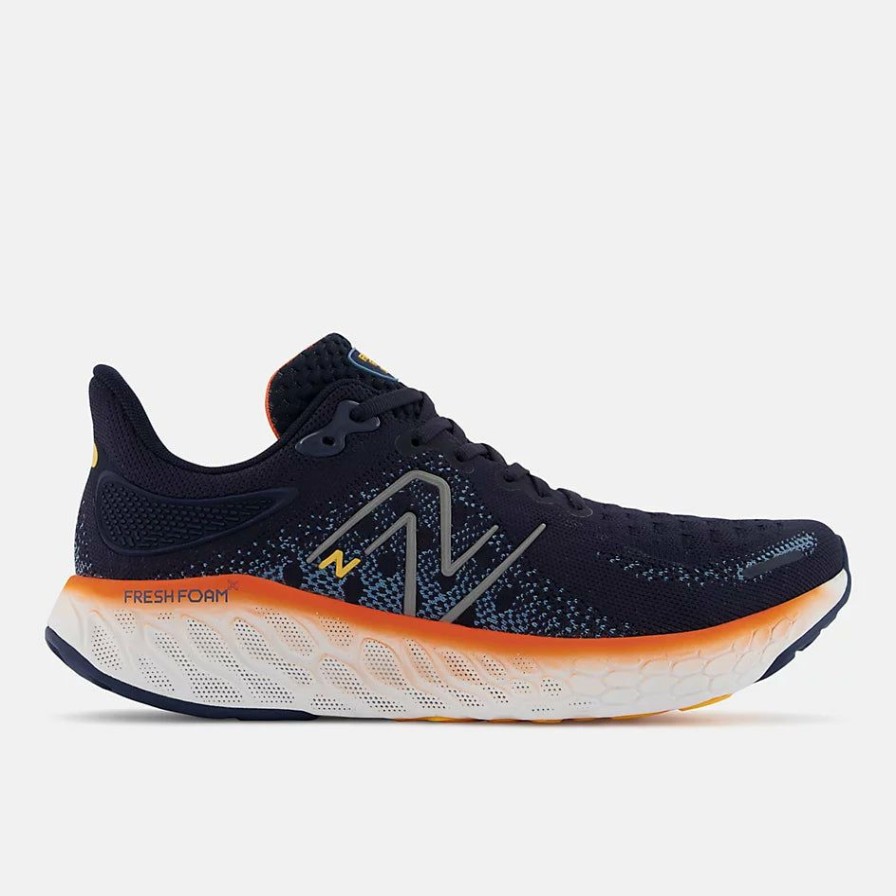 Footwear * | New Balance Men'S Fresh Foam X 1080V12 (E Eclipse/Vibrant Orange/Spring Tide)