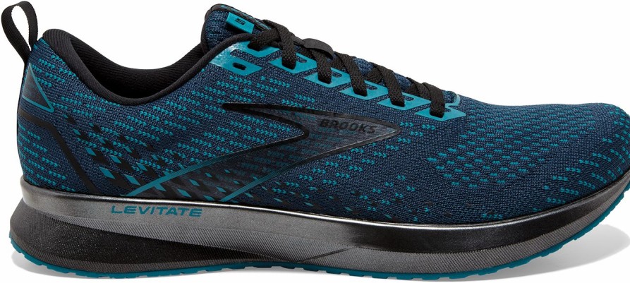 Footwear * | Brooks Men'S Levitate 5 (412 Titan/Crystal Teal/Black)