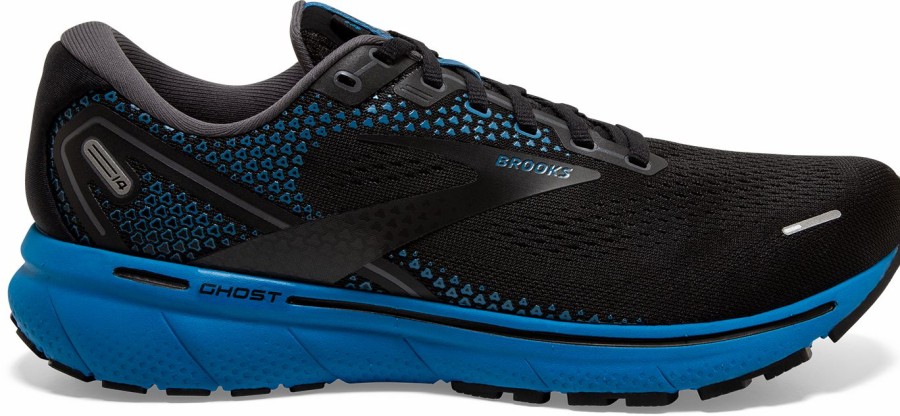 Footwear * | Brooks Men'S Ghost 14 (056 Black/Blackened Pearl/Blue)