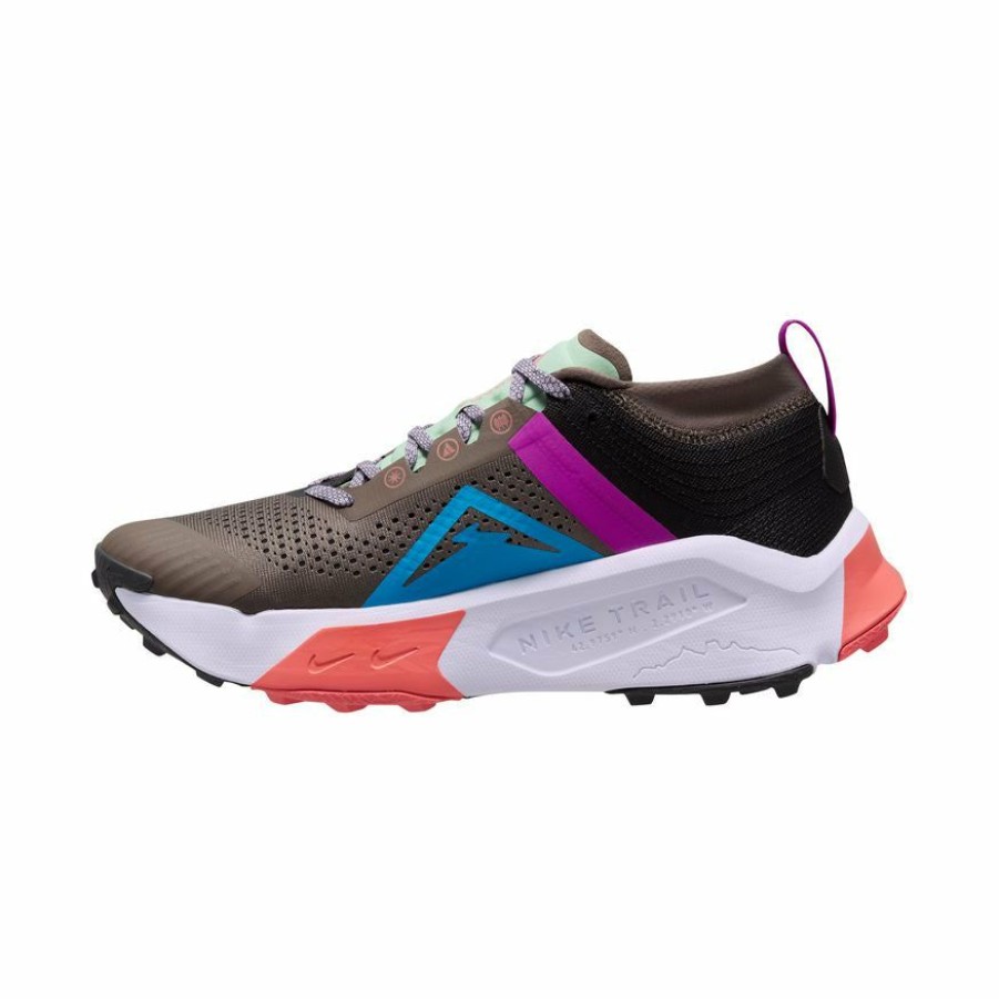 Footwear * | Nike Men'S Zoomx Zegama Trail (002 Ironstone/Laser Blue/Black/Vivid Purple)