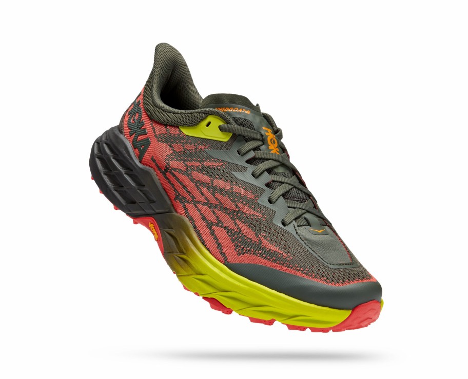 Footwear * | Hoka Men'S Speedgoat 5 (Tfst Thyme/Fiesta)