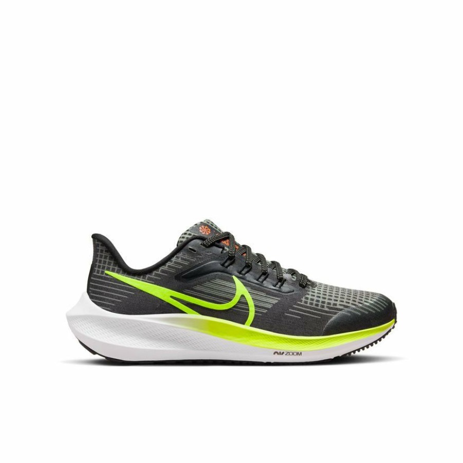 Footwear * | Nike Kids Air Zoom Pegasus 39 (002 Black/Volt/Barely Volt/Total Orange)