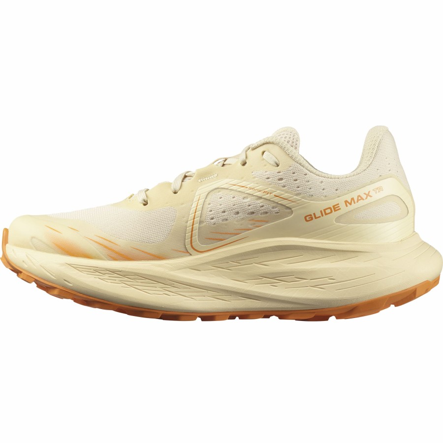 Footwear * | Salomon Women'S Glide Max Trail (Bleached Sand/Tender Peach/Orange Pepper)