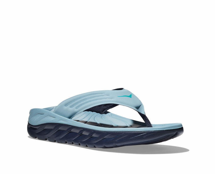 Footwear * | Hoka Men'S Ora Recovery Flip (Sbos Stone Blue/Outer Space)