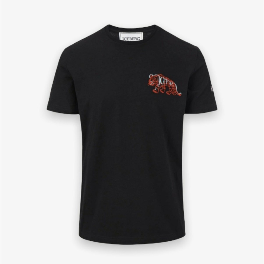 Iceberg * | Iceberg Tiger Tee Black