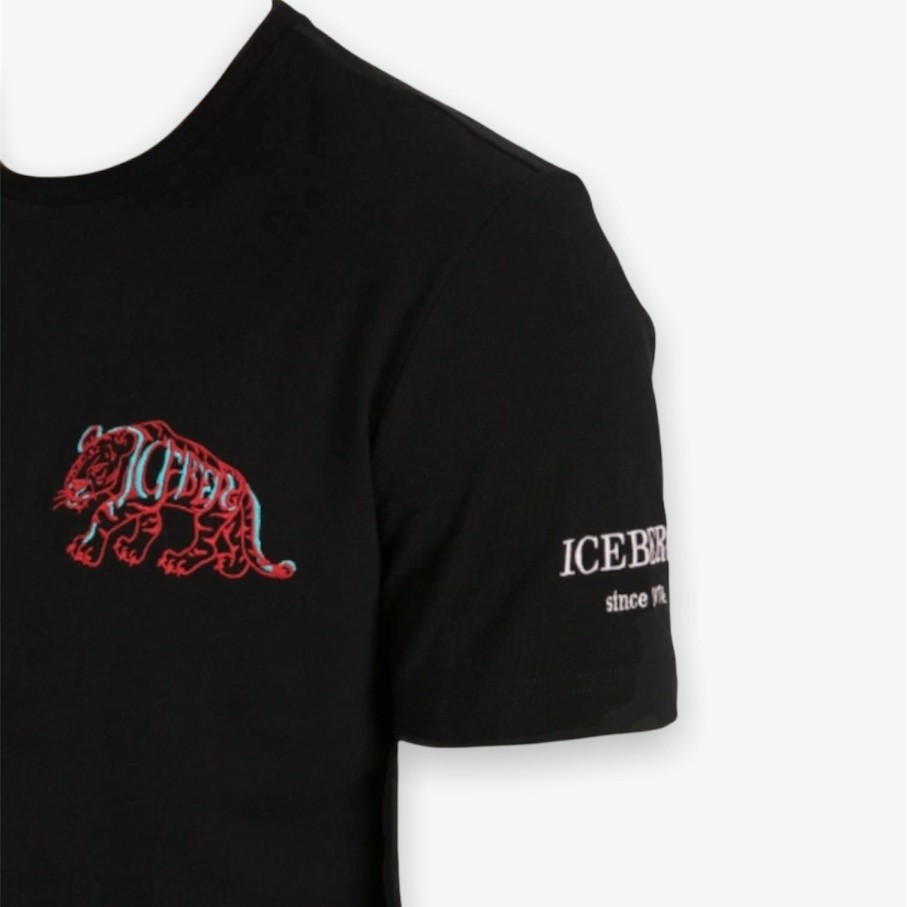 Iceberg * | Iceberg Tiger Tee Black