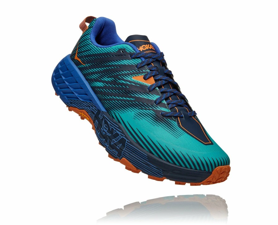 Footwear * | Hoka Men'S Speedgoat 4 (Adgb Atlantis/Dazzling Blue)