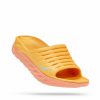 Footwear * | Hoka Unisex Ora Recovery Slide (Aysc Amber Yellow/Shell Coral)