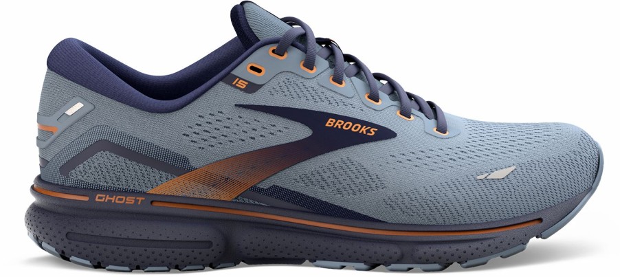 Footwear * | Brooks Men'S Ghost 15 (025 Flintstone/Peacoat/Oak)