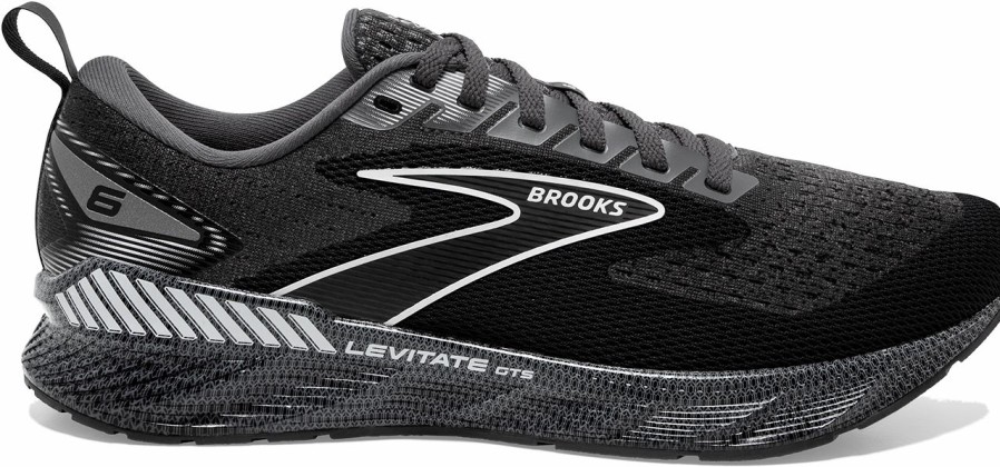 Footwear * | Brooks Men'S Levitate Gts 6 (088 Blackened Pearl/Ebony/White)