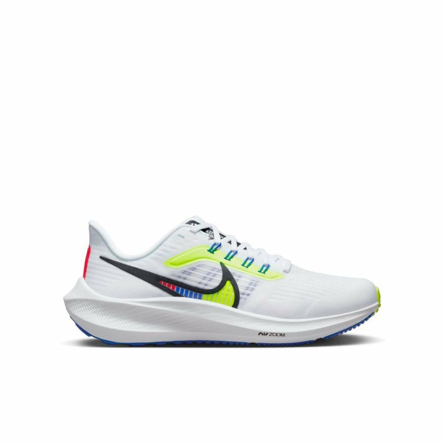 Footwear * | Nike Kids Air Zoom Pegasus 39 (100 White/Black/Volt/Racer Blue)