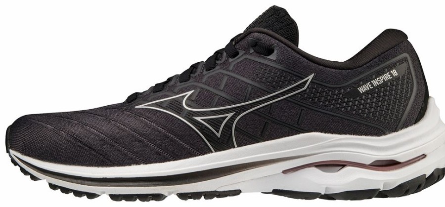 Footwear * | Mizuno Women'S Wave Inspire 18 (9073 Black/Silver)