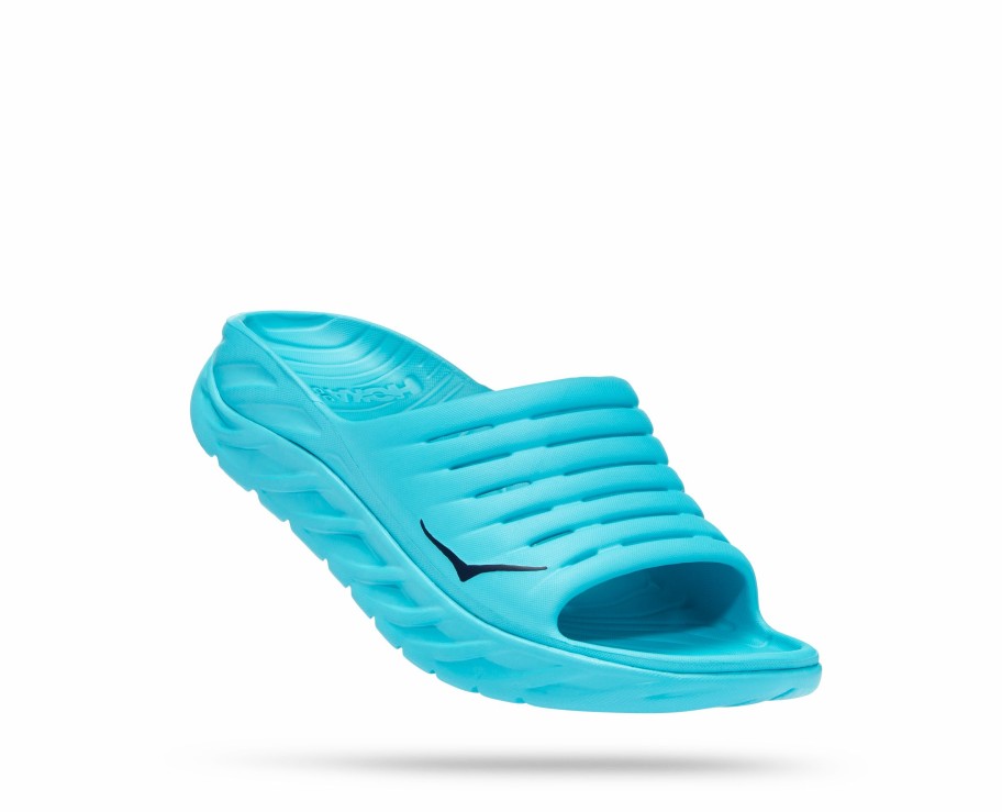 Footwear * | Hoka Unisex Ora Recovery Slide (Sbbb Scuba Blue/Bellwether)