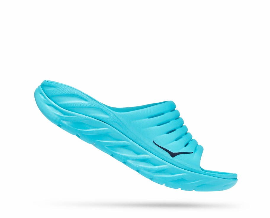 Footwear * | Hoka Unisex Ora Recovery Slide (Sbbb Scuba Blue/Bellwether)