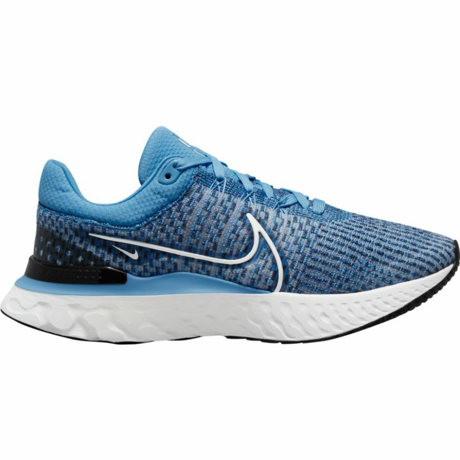 Footwear * | Nike Men'S React Infinity Run Flyknit 3 (400 Dutch Blue/Phantom Black/Blue Glow)