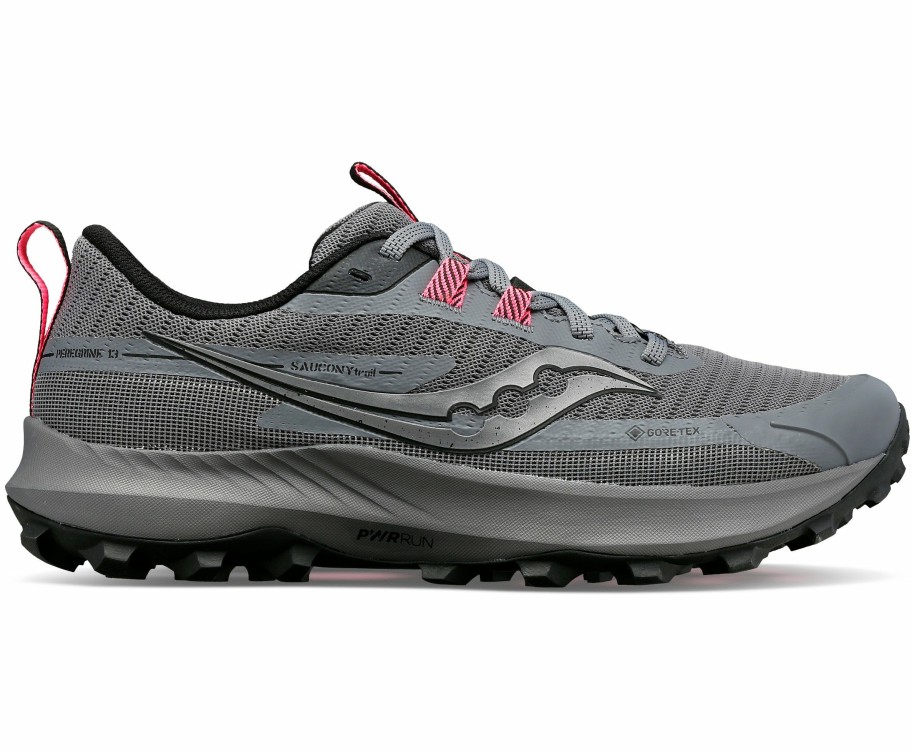 Footwear * | Saucony Women'S Peregrine 13 Gtx (05 Gravel/Black)