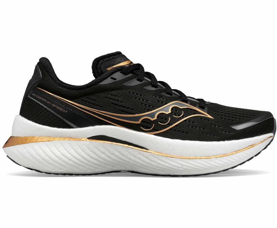 Footwear * | Saucony Men'S Endorphin Speed 3 (10 Black/Goldstruck)