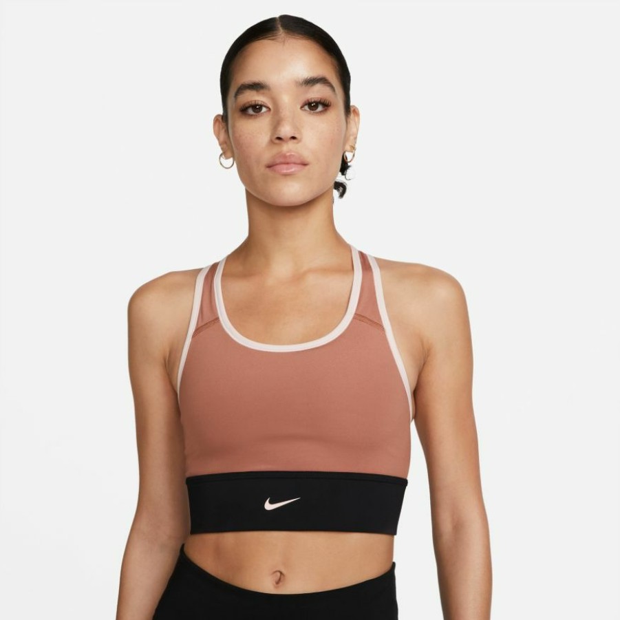 Bras * | Women'S Nike Longline Swoosh Bra Cz4496-215