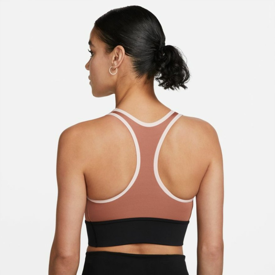 Bras * | Women'S Nike Longline Swoosh Bra Cz4496-215