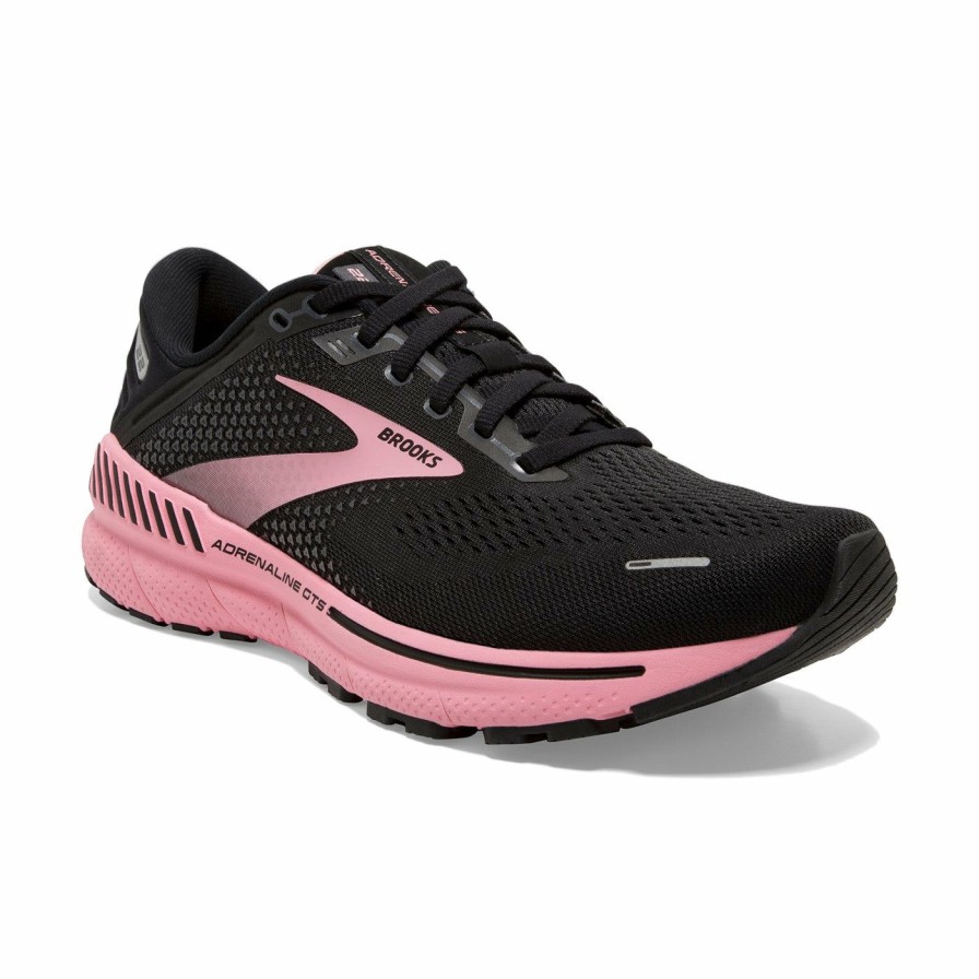 Footwear * | Brooks Women'S Adrenaline Gts 22 (054 Black/Dianthus/Silver)