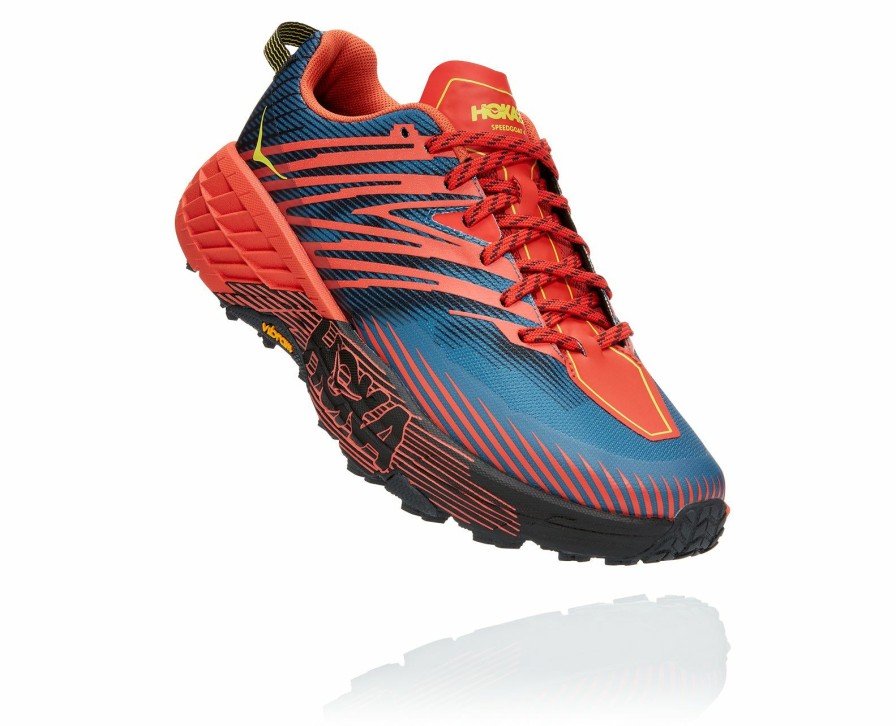 Footwear * | Hoka Men'S Speedgoat 4 (Fpbl Fiesta/Provincial Blue)