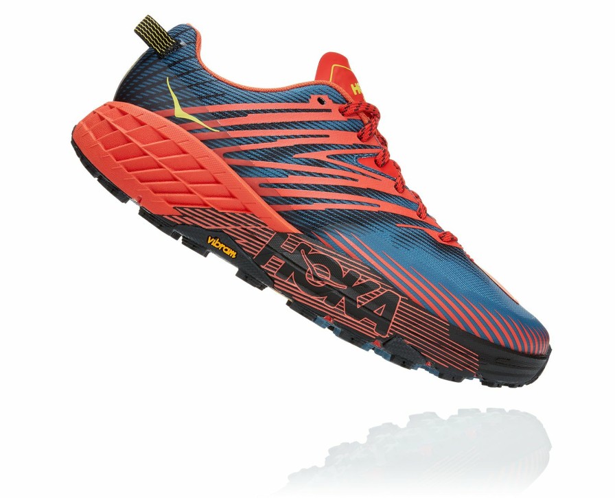 Footwear * | Hoka Men'S Speedgoat 4 (Fpbl Fiesta/Provincial Blue)