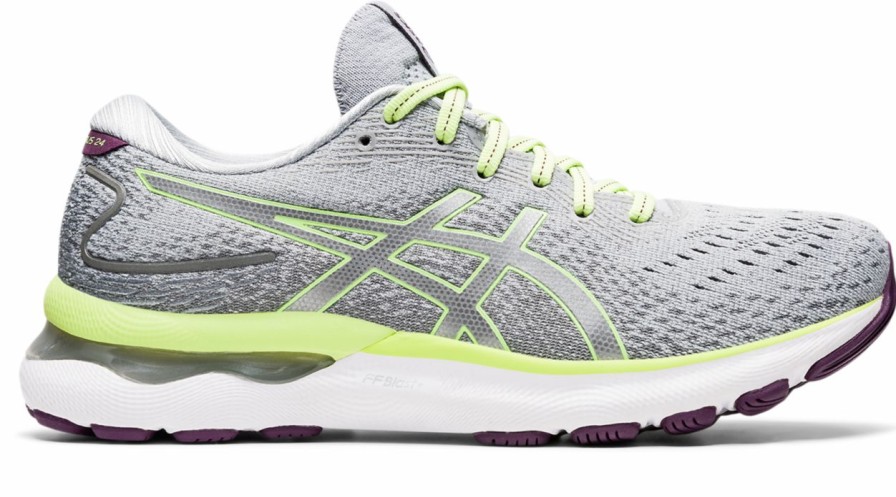 Footwear * | Asics Women'S Gel-Nimbus 24 (020 Piedmont Grey/Lime Green)