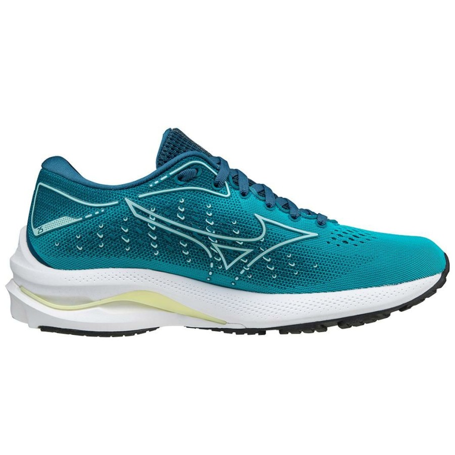 Footwear * | Mizuno Women'S Wave Rider 25 (Lkcw Lake Blue-Clearwater)