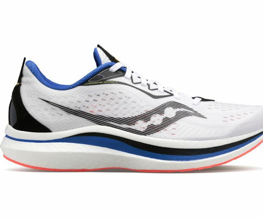 Footwear * | Saucony Men'S Endorphin Speed 2 (84 White/Black/Vizi)