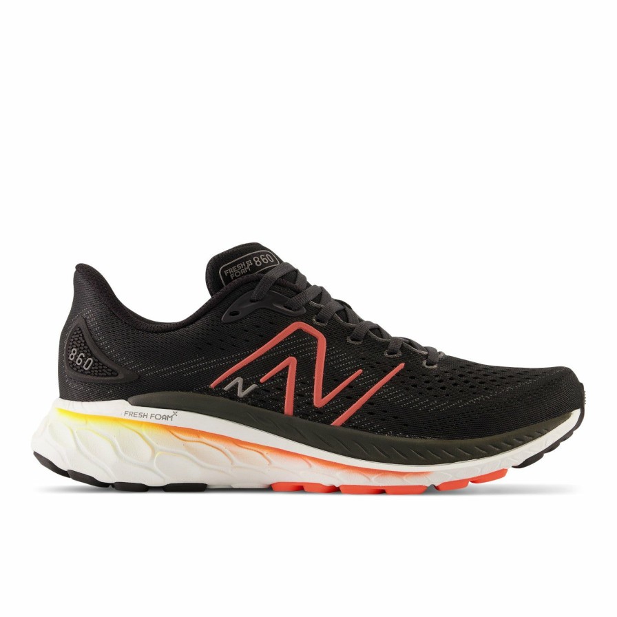 Footwear * | New Balance Men'S Fresh Foam X 860 V13 (D Black/Neon Dragonfly/Hot Marigold)