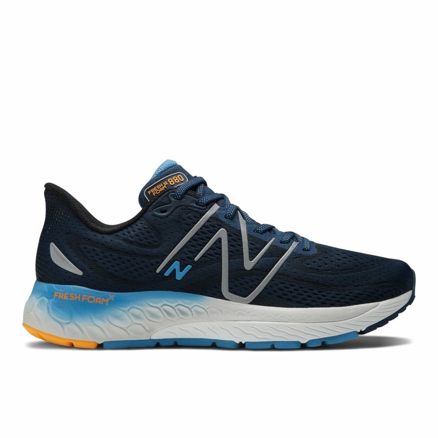 Footwear * | New Balance Men'S Fresh Foam X 880 V13 (N Nb Navy/Heritage Blue/Hot Marigold)