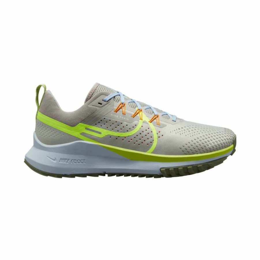 Footwear * | Nike Men'S React Pegasus Trail 4 (002 Light Iron Ore/Volt/Cobblestone)