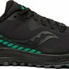 Footwear * | Saucony Women'S Peregrine Ice+ 2 (1 Black/Jade)