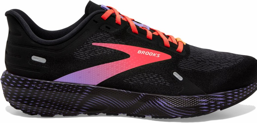 Footwear * | Brooks Women'S Launch 9 (026 Black/Coral/Purple)