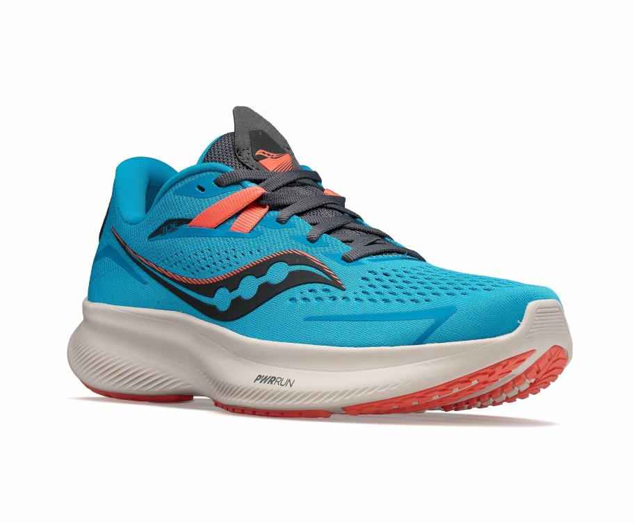 Footwear * | Saucony Women'S Ride 15 (31 Ocean/Shadow)