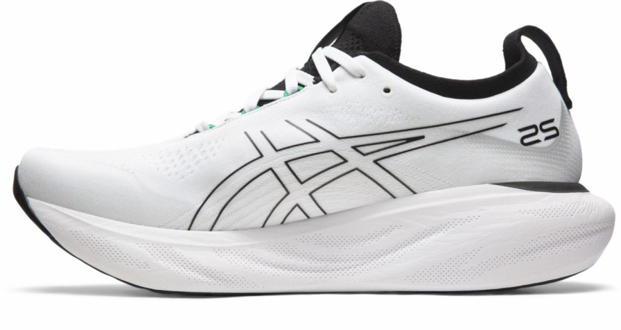 Footwear * | Asics Men'S Gel-Nimbus 25 (103 White/Black)