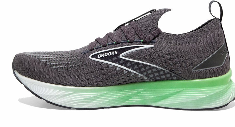 Footwear * | Brooks Men'S Levitate Stealthfit 6 (323 Blackened Pearl/Green/White)