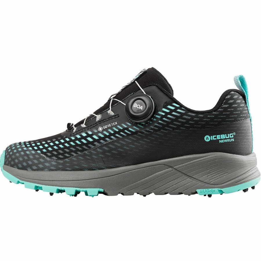 Footwear * | Icebug Women'S Newrun Bugrip Gtx ( 9A Black/Jade Mist)