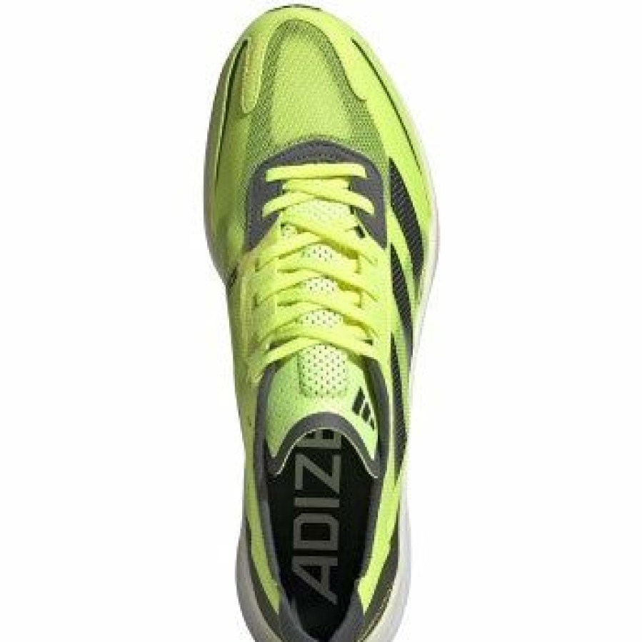 Footwear * | Adidas Men'S Adizero Boston 11 (Solar Yellow/Night Metallic/Beam Yellow)