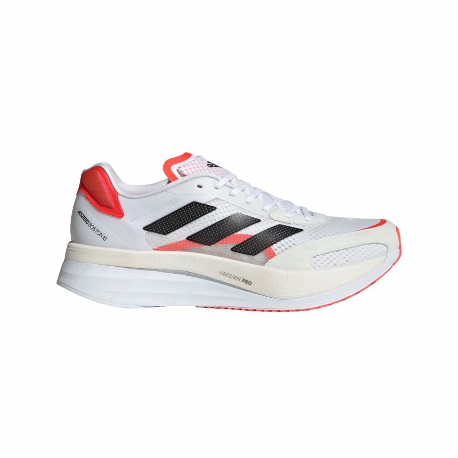 Footwear * | Adidas Men'S Adizero Boston 10 (White/Core Black/Solar Red)