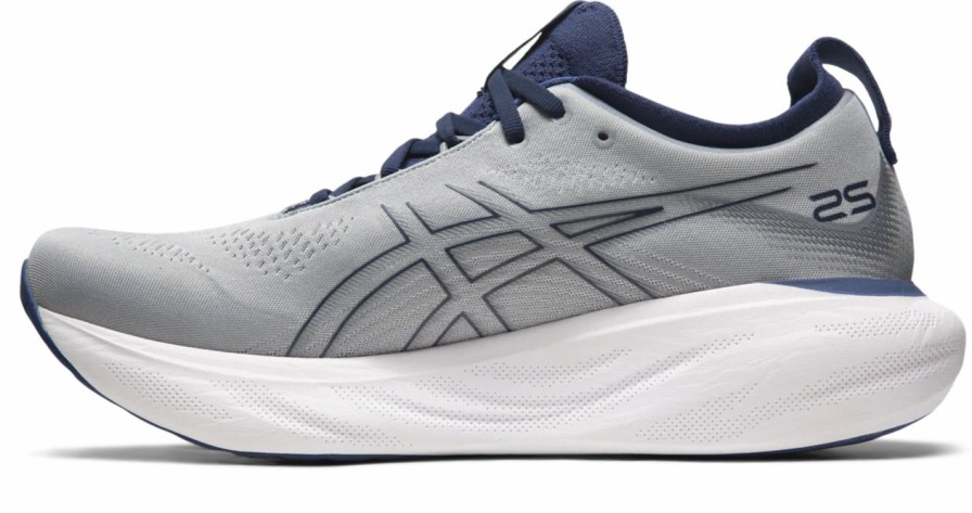 Footwear * | Asics Men'S Gel-Nimbus 25 Wide (021 Sheetrock/Indigo Blue)